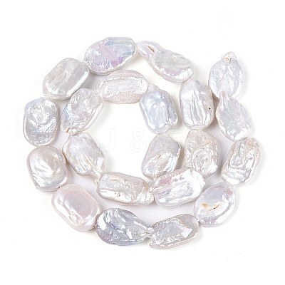 Natural Baroque Keshi Pearl Beads Strands PEAR-S020-D05-01-1