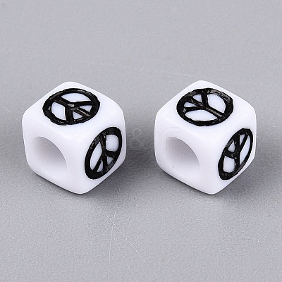 Opaque Acrylic Beads AC-N167-01A-1