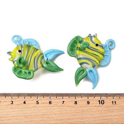 Handmade Lampwork Pendants LAMP-S079-04B-1