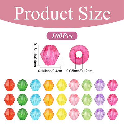 1000Pcs Transparent Acrylic Beads TACR-YW0003-44-1