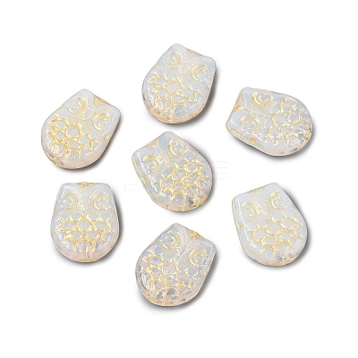 Owl Glass Beads GLAA-T025-65M-01-1