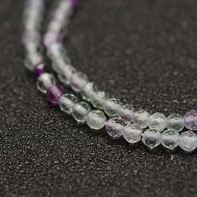 Natural Fluorite Beads Strands G-K182-2mm-11-1