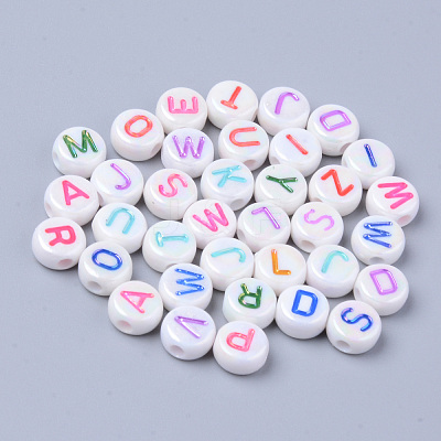 Opaque White Acrylic Beads X-MACR-S273-46-1