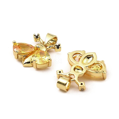 Rack Plating Real 18K Gold Plated Brass Pendants KK-B077-29G-02-1