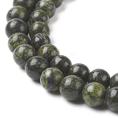 Natural Serpentine/Green Lace Stone Beads Strands X-G-S259-15-6mm-1-1