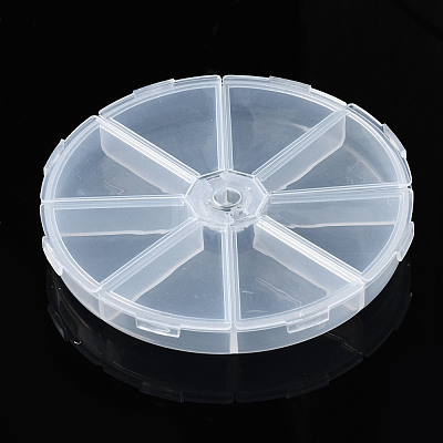 Flat Round Polypropylene(PP) Bead Storage Containers CON-S043-045B-1