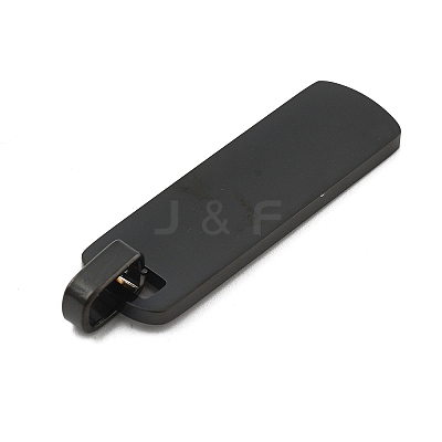 Ion Plating(IP) Rectangle 304 Stainless Steel Mirror Polished Finish Stamping Blank Tag Pendants STAS-H317-09B-1