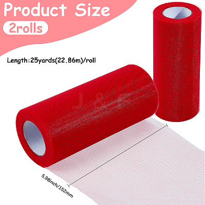 Deco Mesh Polyester Ribbons DIY-GF0013-21B-1
