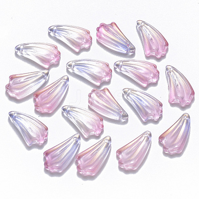 Two Tone Transparent Spray Painted Glass Pendants LS-GLAA-T016-24A-1