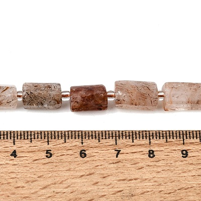Natural Black Gold Rutilated Quartz Beads Strands GG-CBA4808-C01-01-1