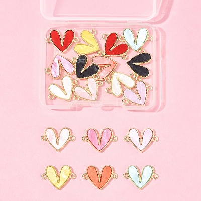 18Pcs 9 Colors Alloy Acrylic Connector Charms FIND-FS0004-33-1