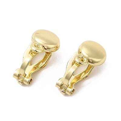 Alloy Clip-on Earring Findings X-PALLOY-M208-02G-1