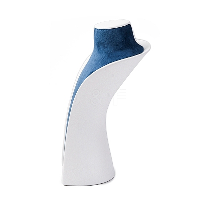 Bust Shaped PU Leather Jewelry Display Stands for Necklaces AJEW-A068-03A-1