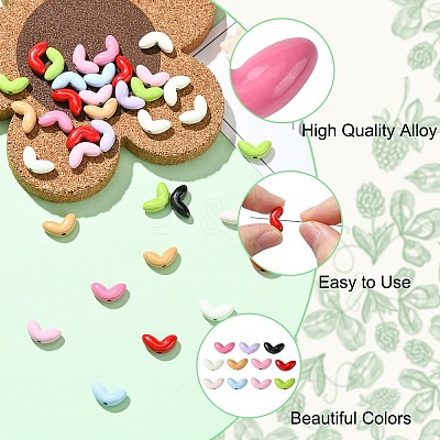 Baking Paint Alloy Beads FIND-CJC0016-45-1