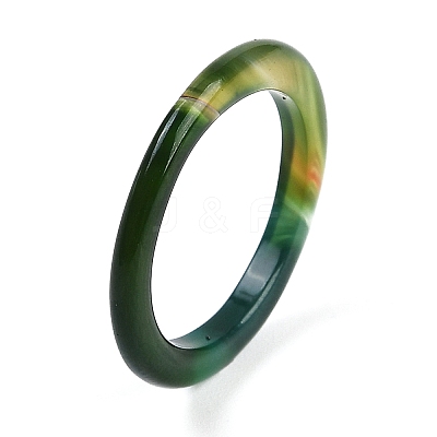 Dyed & Heated Natural Striped Agate/Banded Agate Finger Rings for Women RJEW-Z075-01R-1