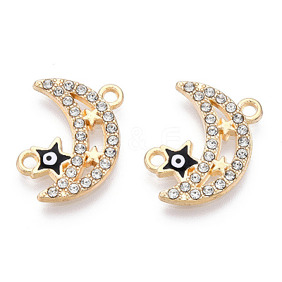 Moon Alloy Enamel Connector Charms LS-ENAM-T013-13KC-05-1