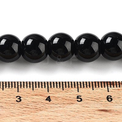 Black Glass Pearl Round Loose Beads For Jewelry Necklace Craft Making X-HY-10D-B20-1