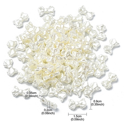 ABS Plastic Imitation Pearl Beads OACR-YW0001-85C-1