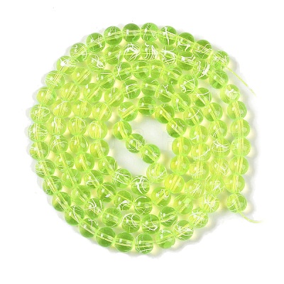 Drawbench Transparent Glass Beads Strands GLAD-Q012-8mm-07-1