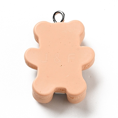 Opaque Resin Pendants X-RESI-G043-F10-1