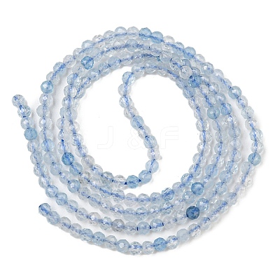 Grade A Natural Aquamarine Beads Strands LS-G-E411-19F-2mm-1
