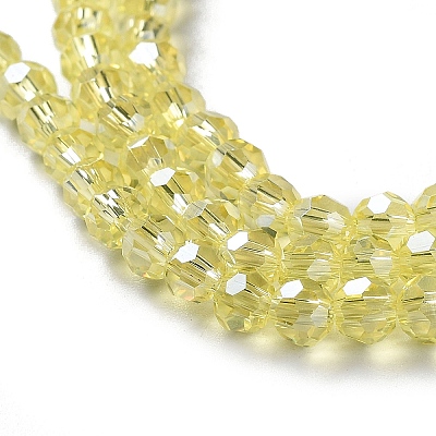 Electroplate Glass Bead Strands LS-EGLA-R015-4mm-26-1