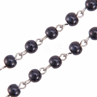 Handmade Glass Pearl Beads Chains AJEW-ph00493-06-1