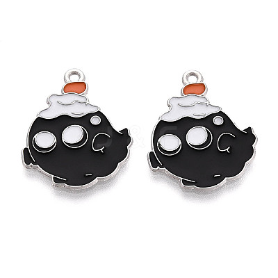Halloween Theme Alloy and Enamel Pendants ENAM-T021-31A-02P-1