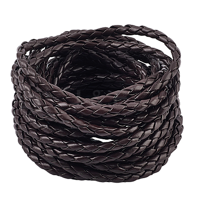 5M Braided Round PU Leather Jewelry Cord OCOR-GF0004-96A-02-1