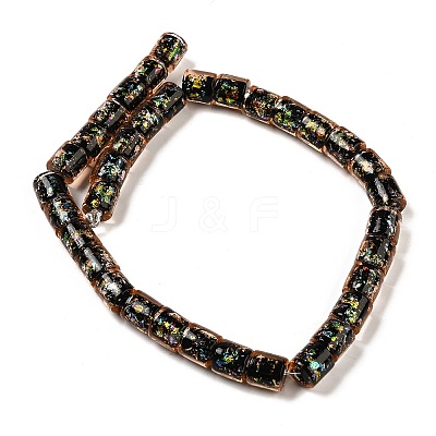 Handmade Dichroic Foil Glass Beads Strands DICH-U001-09C-1
