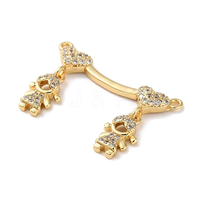 Brass Pave Cubic Zirconia Pendants KK-M287-06G-B-1