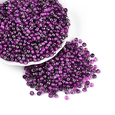 Transparent Inside Colours Glass Seed Beads SEED-T007-19A-04-1