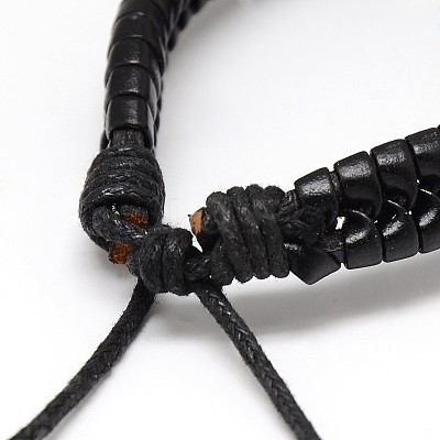 Trendy Unisex Casual Style Imitation Leather and Leather Bracelets BJEW-L302-01-1