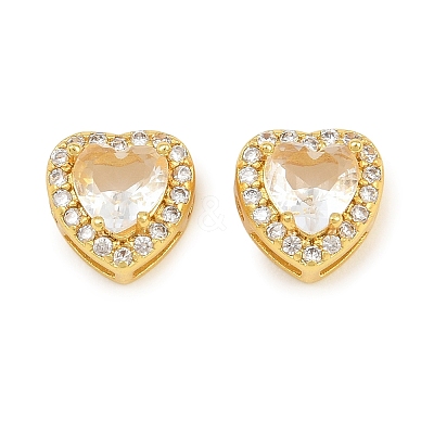 Brass Pave Cubic Zirconia Beads CU-CBA3D67-08G-05-1