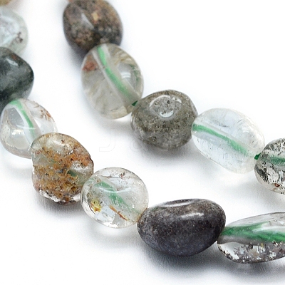 Natural Lodolite Quartz Beads Strands X-G-L550A-07-1