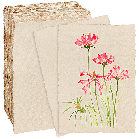 50Pcs Wood Pulp Watercolor Paper DIY-WH0671-347B-1