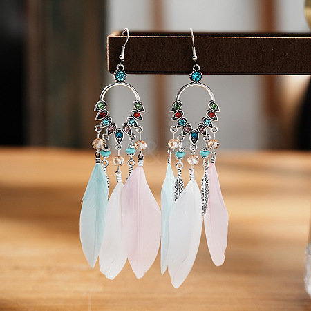 Alloy Rhinestone Teardrop Chandelier Earrings FS-WG764FB-05-1