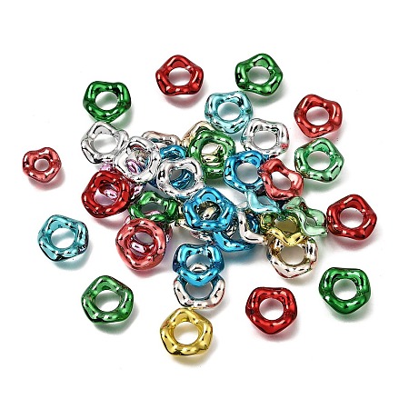 Plating Acrylic European Beads AC-CBA9284-03-1