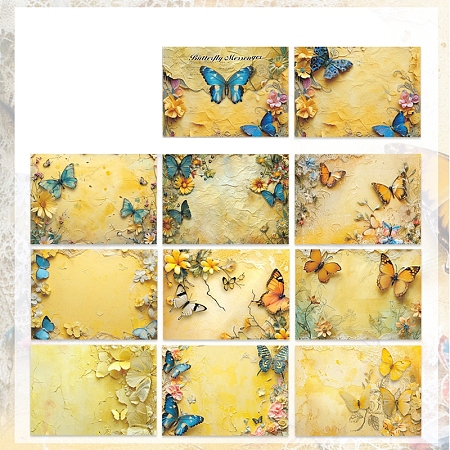 30pcs Retro Butterfly Scrapbook Paper Pads Set PW-WGC6FBE-02-1