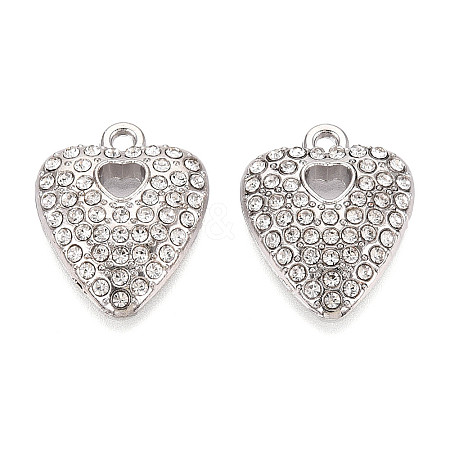 Alloy Rhinestone Pendants FIND-N008-12P-01-1