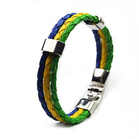 Imitation Leather Multi-strand Bracelets for Women Men WG7AE3D-06-1