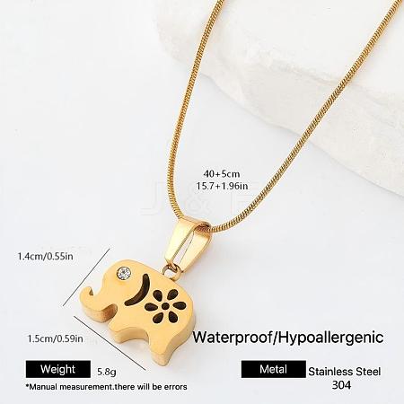 304 Stainless Steel Pendant Necklaces for Women QS1724-4-1