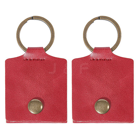 PU Imitation Leather Keychains KEYC-WH0003-08AB-1