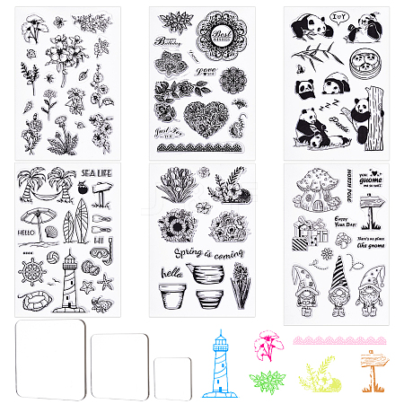 Globleland PVC Plastic Stamps DIY-GL0001-37-1