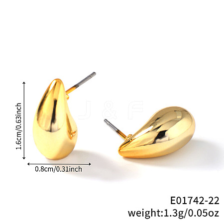 Geometric Shiny Plastic Stud Earrings FD4896-22-1