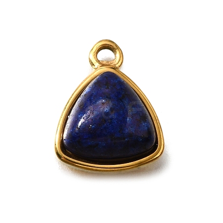 Natural Lapis Lazuli Triangle Charms STAS-D310-02G-03-1