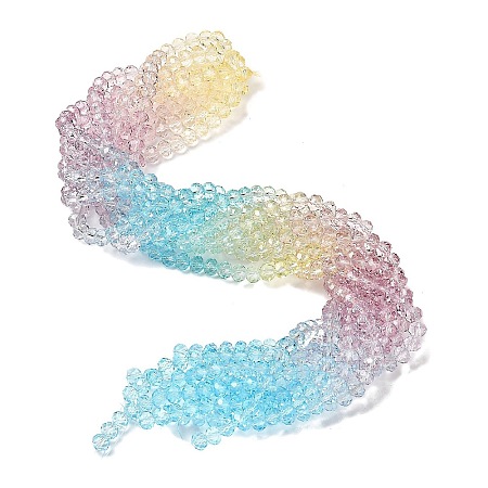 Transparent Painted Glass Beads Strands DGLA-A034-T8mm-A15-1