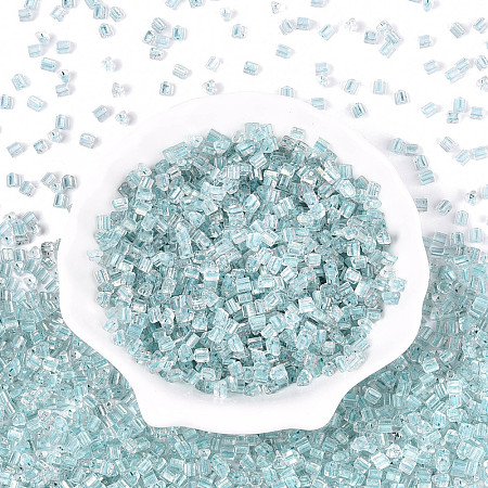 Transparent Inside Colours Glass Seed Beads SEED-T007-13M-1-1