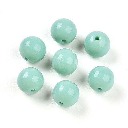 Opaque Solid Color Glass Beads GLAA-N007-10mm-A10-1