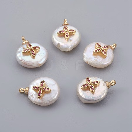 Natural Cultured Freshwater Pearl Pendants PEAR-F008-06G-1